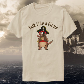 Camiseta Whimsical Pirate Dog Character Unisex