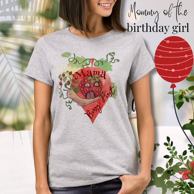Camiseta Whimsical Snail & Strawberry Mama  (Whimsical Snail & Strawberry Mama T-Shirt)