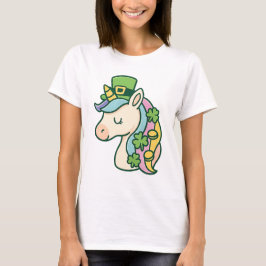 Camiseta Whimsical St. Patrick’s Day Unicorn