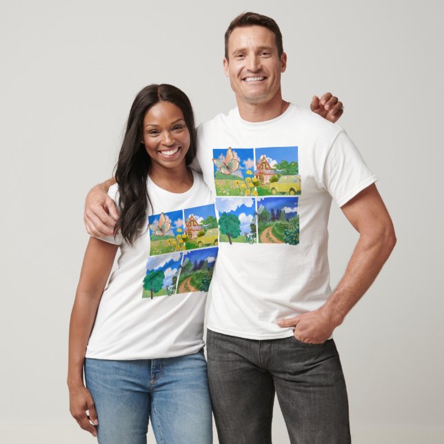 Camiseta Whimsical Summer Countryside (Unissex)