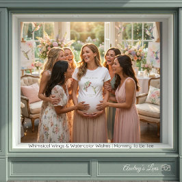 Camiseta Whimsical Wings & Watercolor Wishes | Mommy To Be 