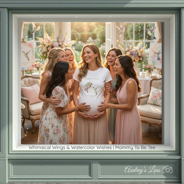 Camiseta Whimsical Wings & Watercolor Wishes | Mommy To Be  (Whimsical Wings & Watercolor Wishes | Mommy To Be T-Shirt)