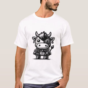 Camiseta Whimsigoth Cyborg Cow Vintage Art Design Classic