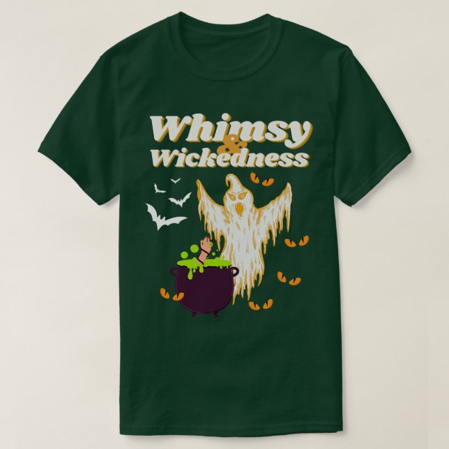 Camiseta Whimsy e Wickedness Olhos Assustadores Poção H (Frente do Design)
