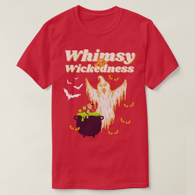 Camiseta Whimsy e Wickedness Olhos Assustadores Poção H (Frente do Design)