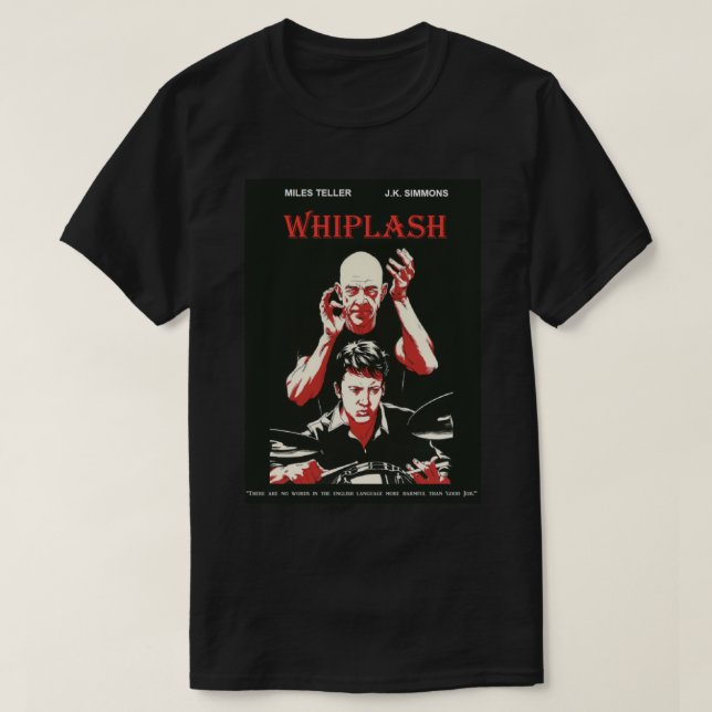 Camiseta Whiplash Movie  - Black and Red   (Frente do Design)