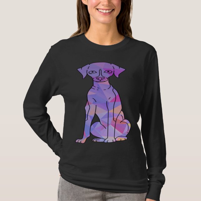 Camiseta Whippet Colorido (Frente)