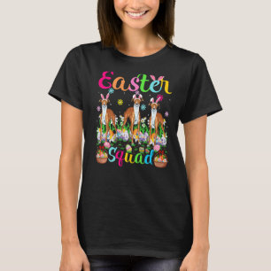 Camiseta Whippet Dog Bunny Ear Páscoa Esquadrão Whippet Hap