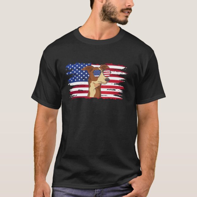 Camiseta Whippet Dog USA Flag Whippet Ownership Lover Lo (Frente)