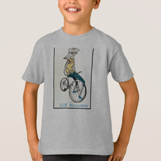 Camiseta Whippet em uma bicicleta