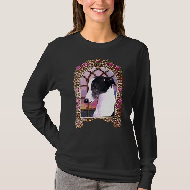 Camiseta Whippet emoldurado (Frente)