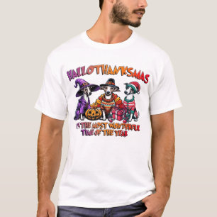 Camiseta Whippet Halloween Dia de Ação de Graças Natal Over
