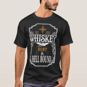 Camiseta Whiskey Bent and Hellbound Country Music Biker Bou