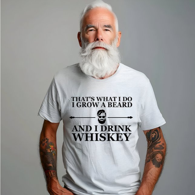 Camiseta Whiskey cita discursos engraçados barbudos (Criador carregado)