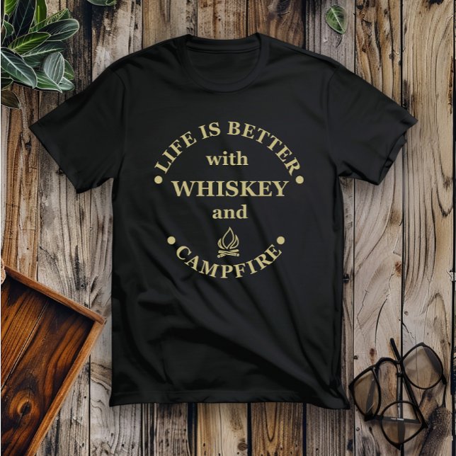 Camiseta Whiskey cita discursos engraçados de camping campe (Criador carregado)