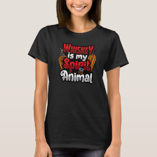 Camiseta Whiskey É O Meu Espírito Bebidas Animais Shot Men