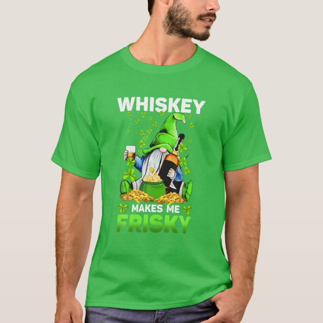 Camiseta Whiskey Makes Me Frisky St Patrick's Day For Men W (Frente)