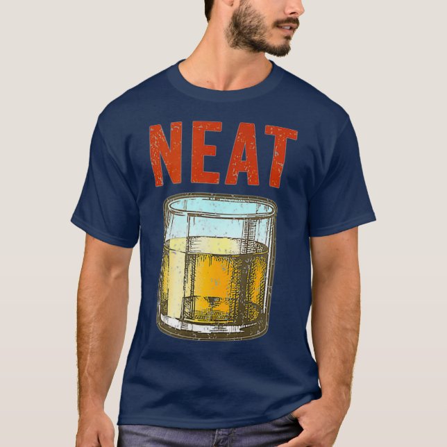 Camiseta Whiskey Neat Old Fashiked Scotch And Bourbon (Frente)