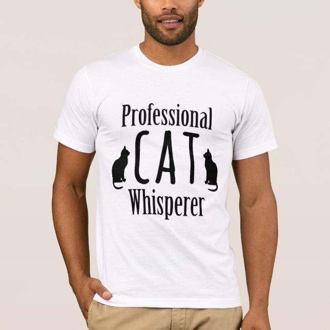 Camiseta Whisperer de Cat Profissional (Frente)