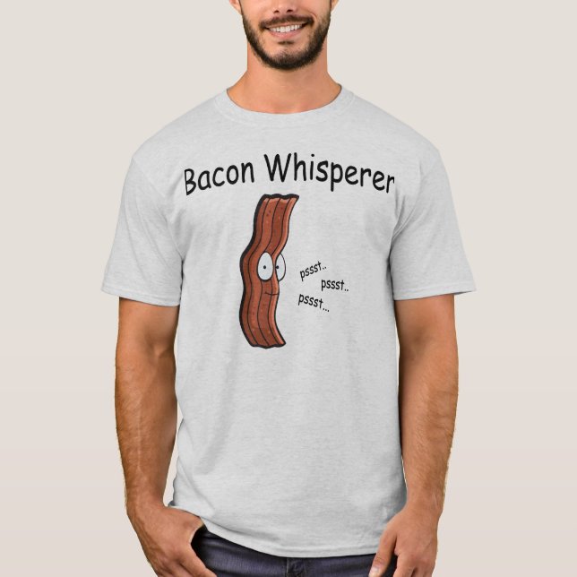 Camiseta Whisperer do bacon (Frente)