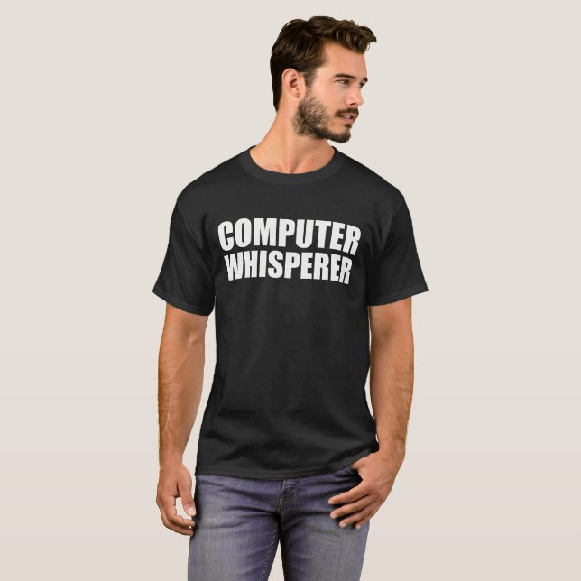 Camiseta Whisperer do computador (Frente Completa)