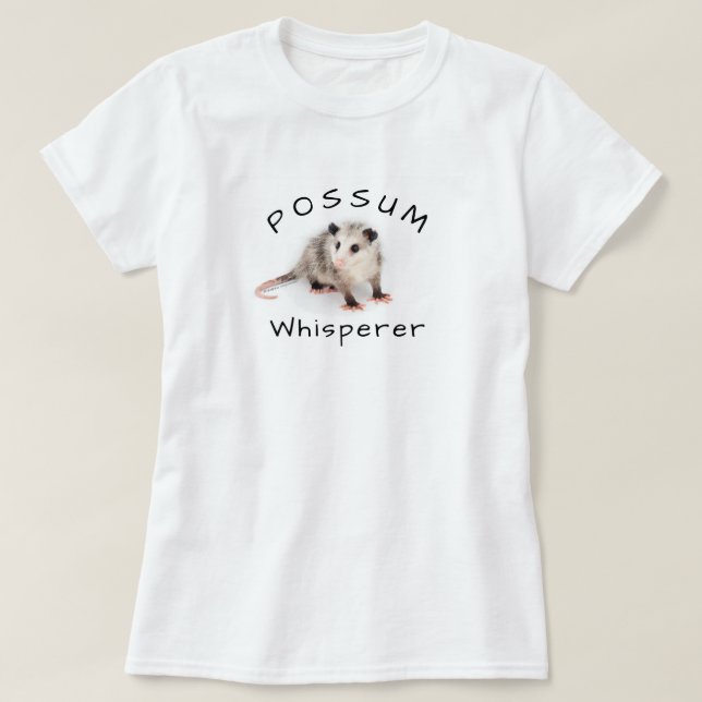 Camiseta Whisperer Possum (Frente do Design)