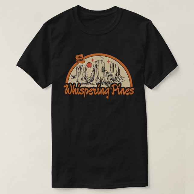 Camiseta Whispering Pines, Arizona (Frente do Design)
