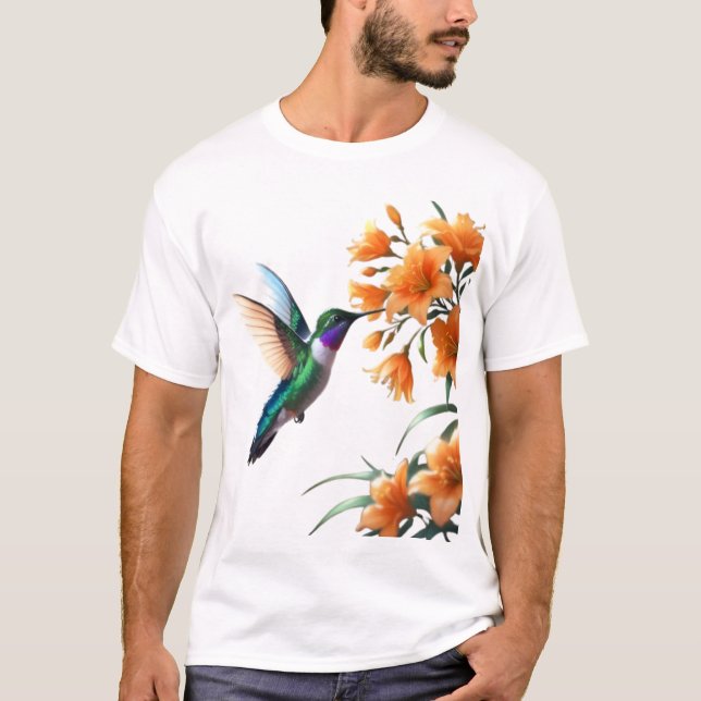Camiseta Whispers of Nectar: A Hummingbird’s Delight" (Frente)