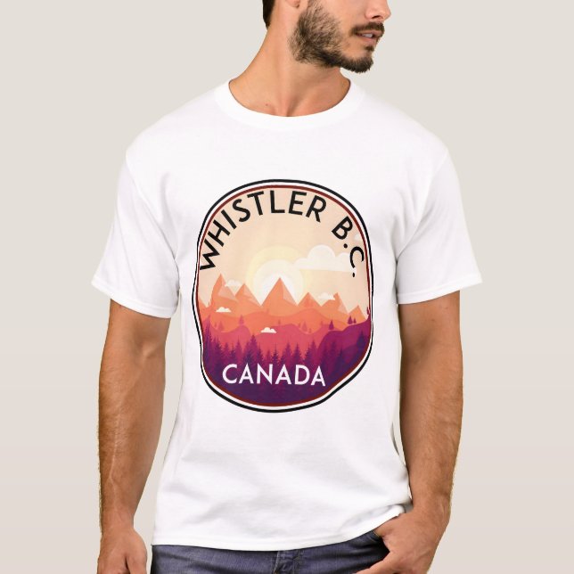 CAMISETA WHISTLER BRITISH COLUMBIA CANADA SKIING SNOWBOARDI (Frente)