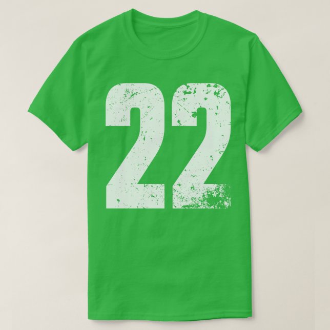 Camiseta White 22 Jersey Number Iowa BP17 TShirt (Frente do Design)