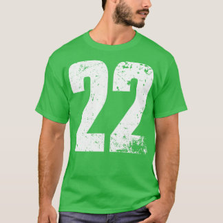 Camiseta White 22 Jersey Number Iowa BP17 TShirt