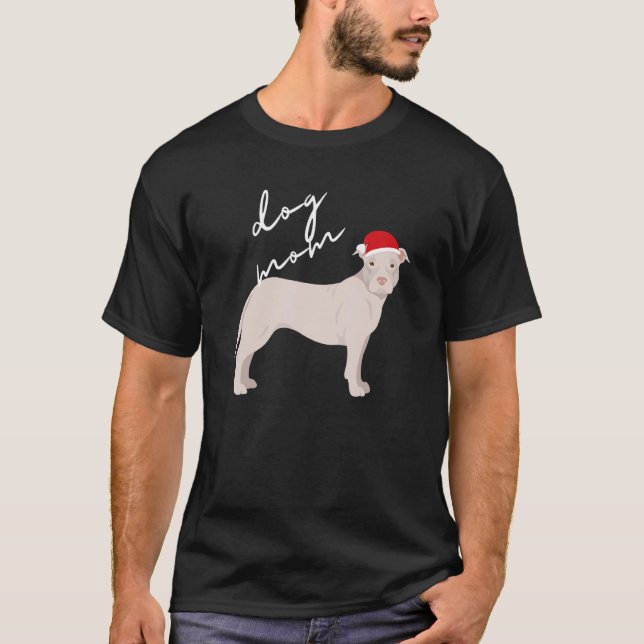 Camiseta White American Pit Bull Terrier Dog Natal (Frente)