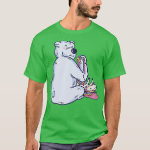 Camiseta White Bear Comendo Unicórnio Premium