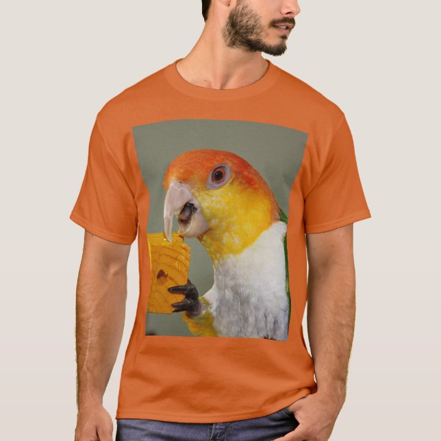 Camiseta White Bellied Caique Parrot With Wood Block Toy (Frente)