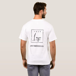 Camiseta White Black Business Adicionar seu nome de logotip