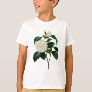 Camiseta White Camellias por Pierre-Joseph Redoute