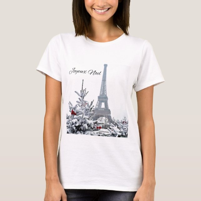 Camiseta White Christmas francês (Frente)