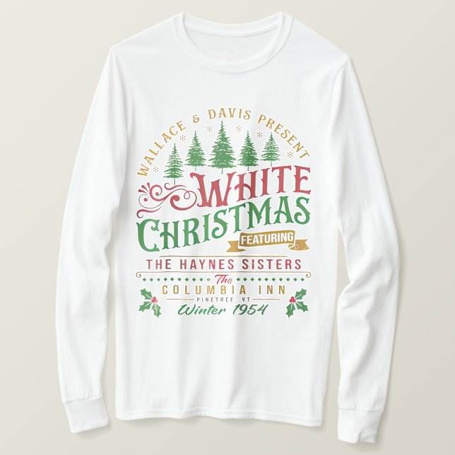 Camiseta White Christmas Wallace E Davis Haynes Sister (Frente do Design)