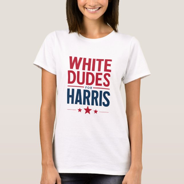 Camiseta White Dudes For Harris Election Kamala Harris 2024 (Frente)