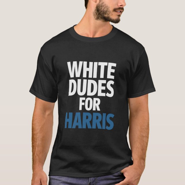 Camiseta White Dudes Para A Eleição De Harris Kamala Harris (Frente)