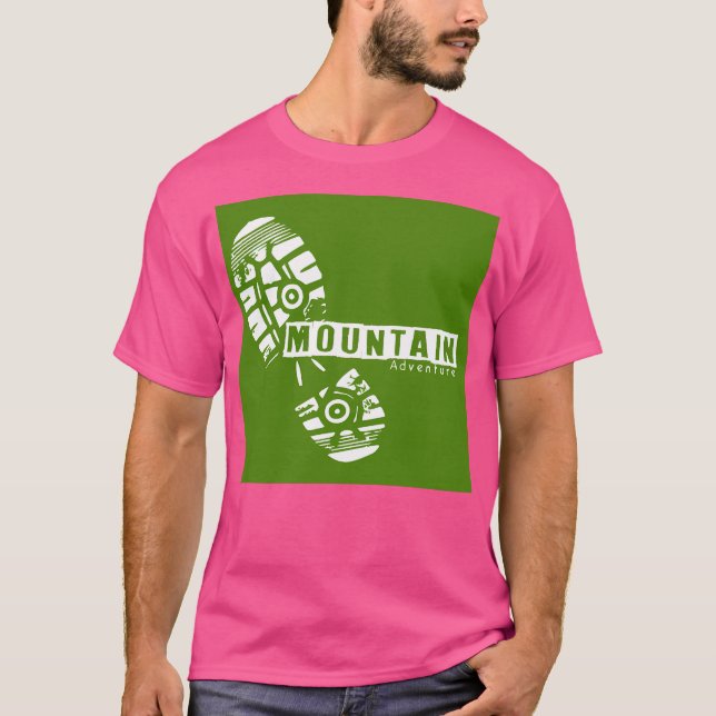 Camiseta White Green Step Mountain Adventure Ativa (Frente)