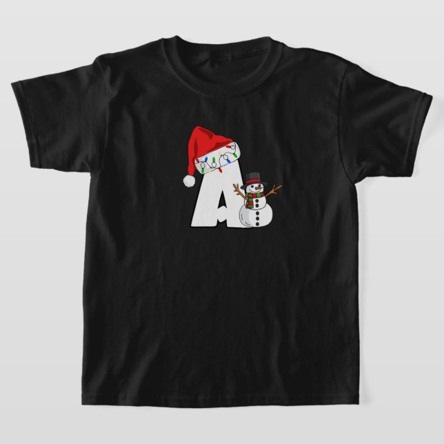 Camiseta White letter A for Christmas (Postura )
