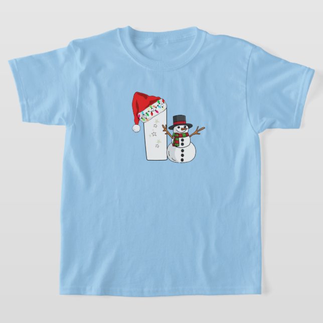 Camiseta White letter I christmas gift  (Postura )