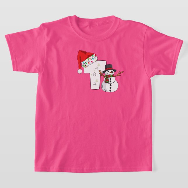 Camiseta White letter t christmas gift  (Postura )