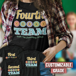 Camiseta White Outline Retro Flowers 4º Grau Escola em Equi