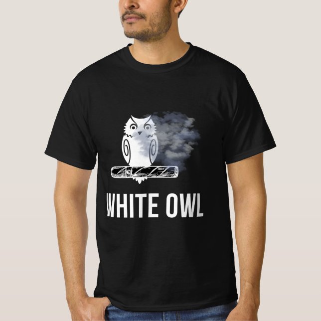 Camiseta White Owl Cigarillos Retro Classic Habanos Sa Prem (Frente)