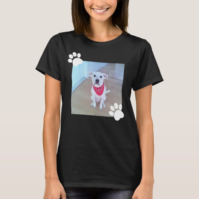 Camiseta White Paws 1, Cachorro Cachorro (Frente)