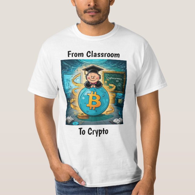 Camiseta White Personalizado de Graduação de Criptomoeda (Frente)