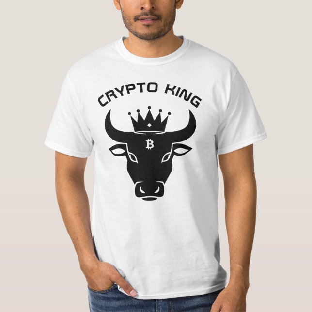 Camiseta White personalizado do Crypto King (Frente)