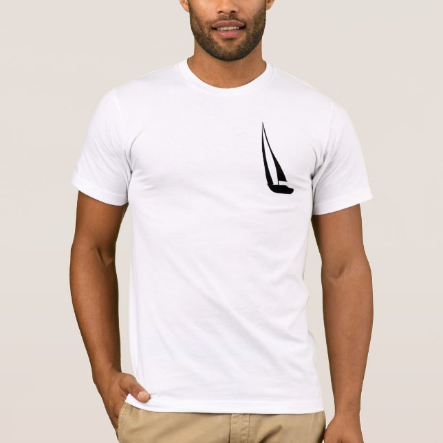 Camiseta White Sailboat Mens (Frente)